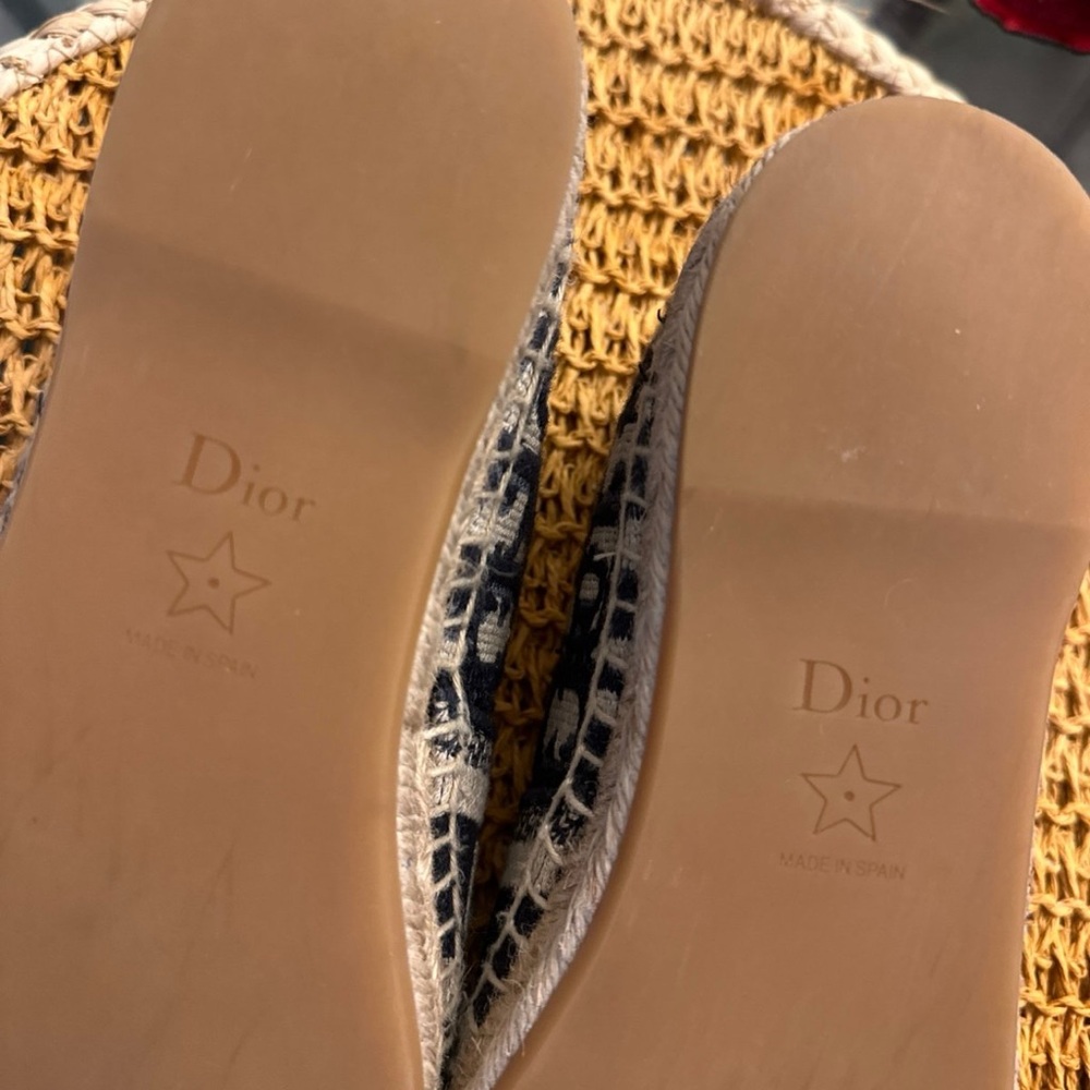 Dior Navy and Cream Espadrilles - Picture 3 of 7